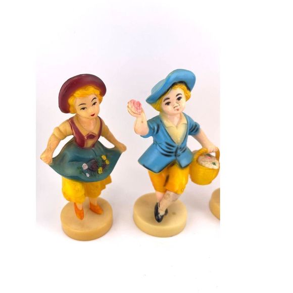 Vintage Emson Hong Kong Artistic Statue Hard Plastic Figurines Lot Of 4‎ - Picture 7 of 7